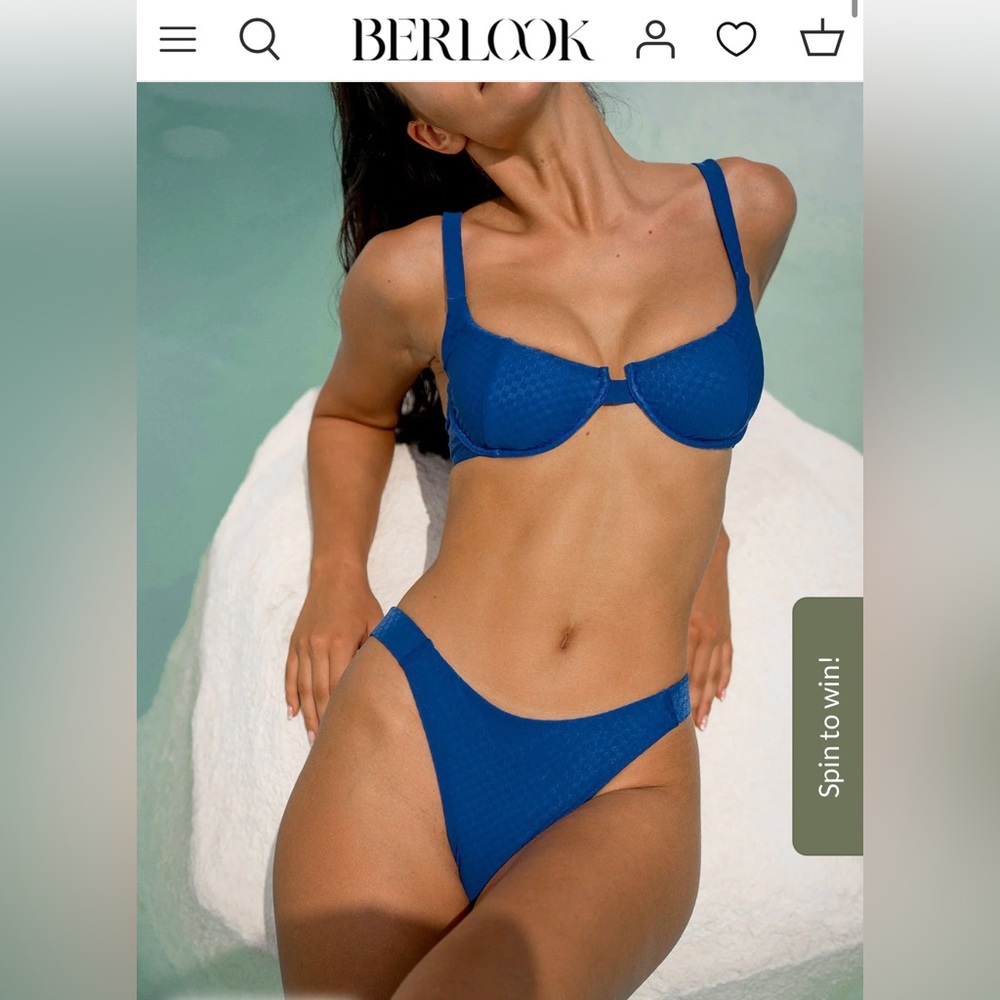 BERLOOK blue bikini- never worn NWT